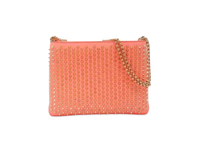 Christian Louboutin Triloubi Studs Leather Chain Shoulder Bag "Pink"