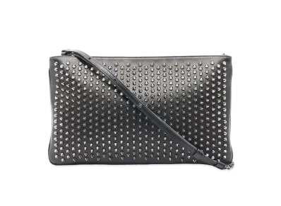 Christian Louboutin Piloutin Studs Leather 2Way Clutch "Black"