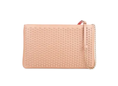 Christian Louboutin Piloutin Studs Leather 2Way Clutch "Pink"