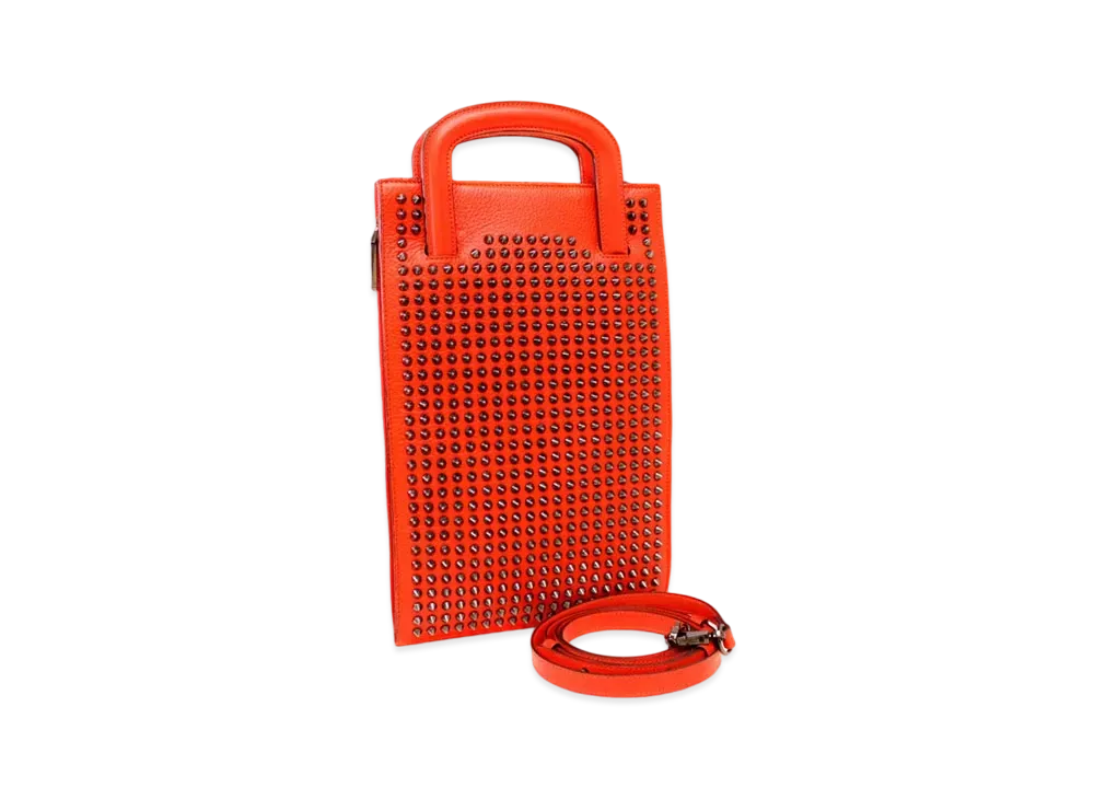 Christian Louboutin Trictrac Studs Leather 3Way Bag "Red"