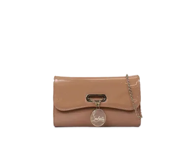 Christian Louboutin Riviera Enamel Chain Shoulder Bag "Beige"