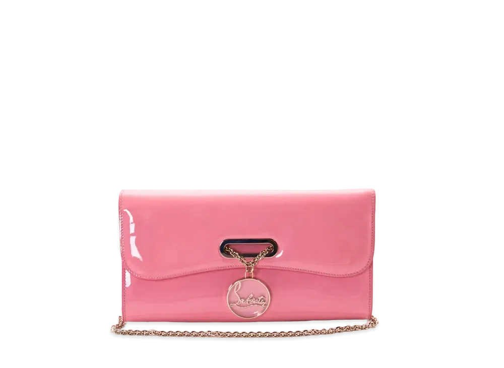 Christian Louboutin Riviera Enamel Chain Shoulder Bag "Pink"