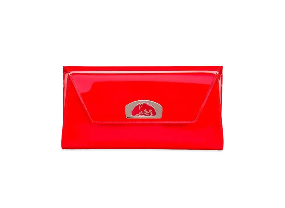 Christian Louboutin Vero Dodat Enamel Chain Shoulder Bag "Red"