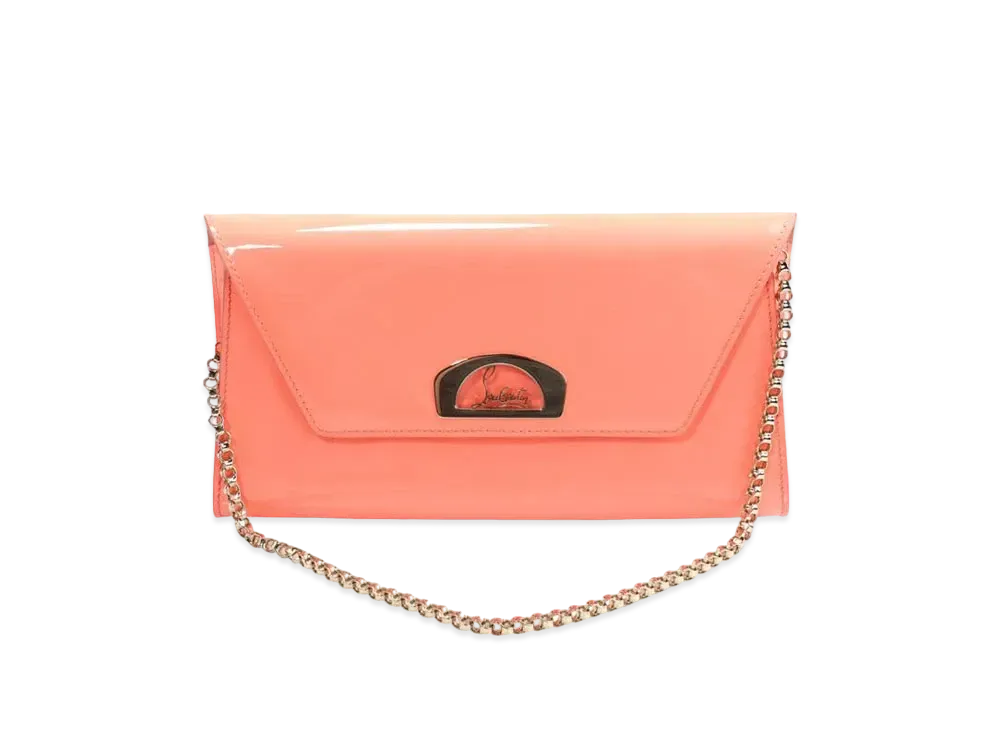 Christian Louboutin Vero Dodat Enamel Chain Shoulder Bag "Pink"