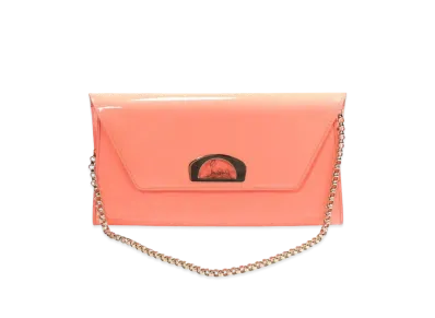 Christian Louboutin Vero Dodat Enamel Chain Shoulder Bag "Pink"