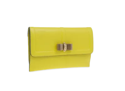 Christian Louboutin Sweet Charity Leather Long Wallet "Yellow"