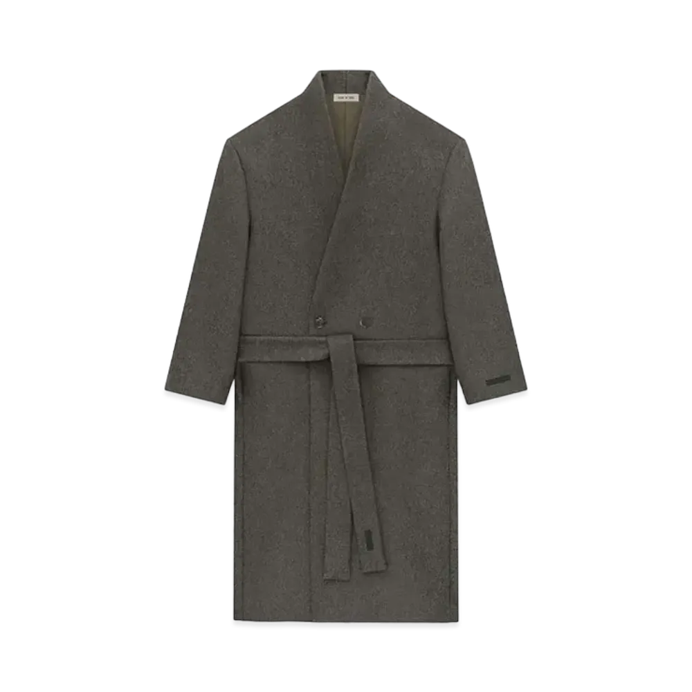 FEAR OF GOD ESSENTIALS Military Wool Lapelless Coat "Dark Olive"