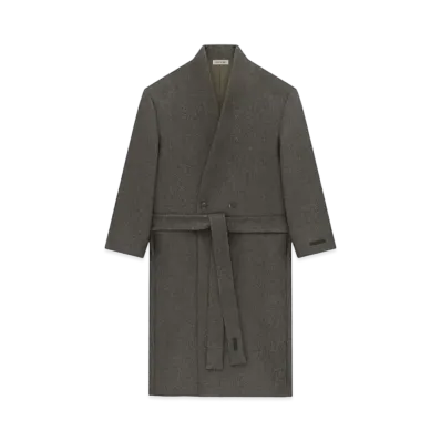FEAR OF GOD ESSENTIALS Military Wool Lapelless Coat "Dark Olive"