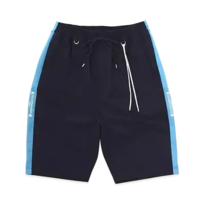 mastermind WORLD Loose Side Line Track Shorts "Navy Sky Blue"