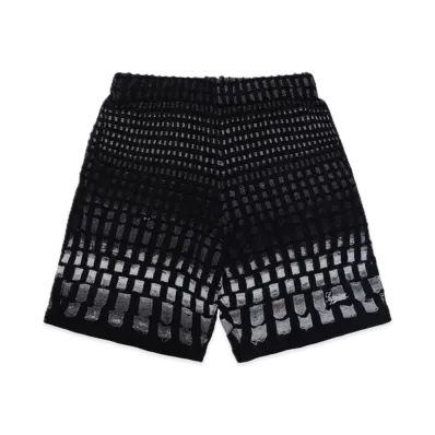Supreme Gradient Grid Knit Short "Black"