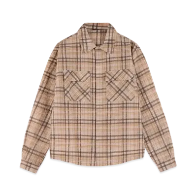 REPRESENT Sheer Flannel Shirt "Brown Check"