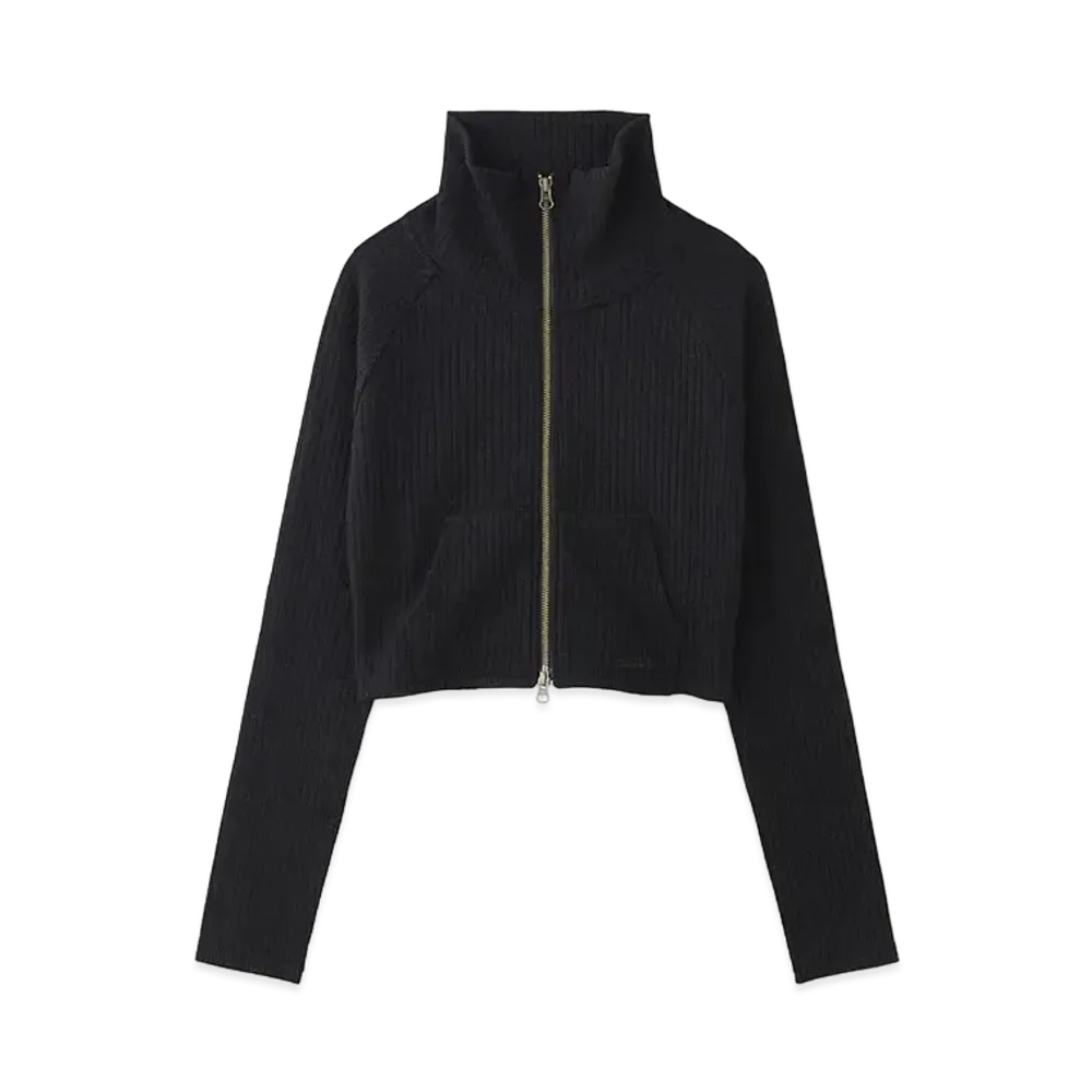 X-Girl Double Zip Up Compact Cardigan "Black"