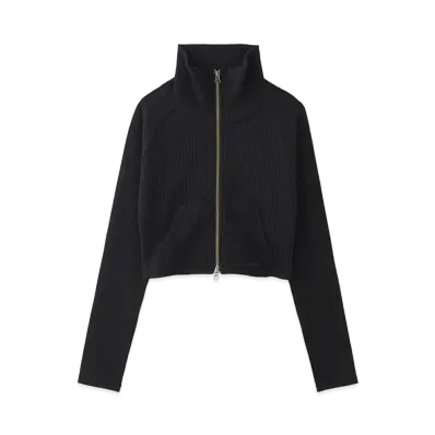 X-Girl Double Zip Up Compact Cardigan "Black"