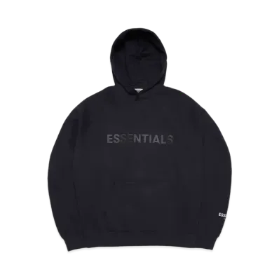 FEAR OF GOD ESSENTIALS / SSENSE 3D Silicon Applique Pullover Hoodie "Dark Navy"
