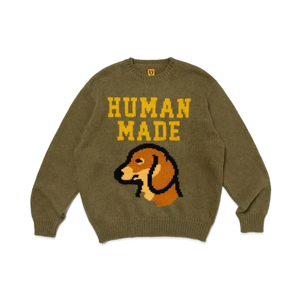 HUMAN MADE Dachs Knit Sweater "Green"
