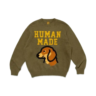 HUMAN MADE Dachs Knit Sweater "Green"