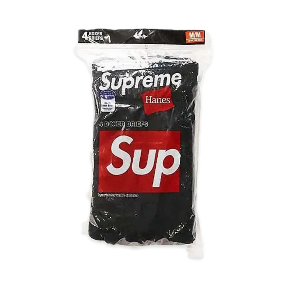 Supreme x Hanes Boxer Briefs (4 Pack) "Black"