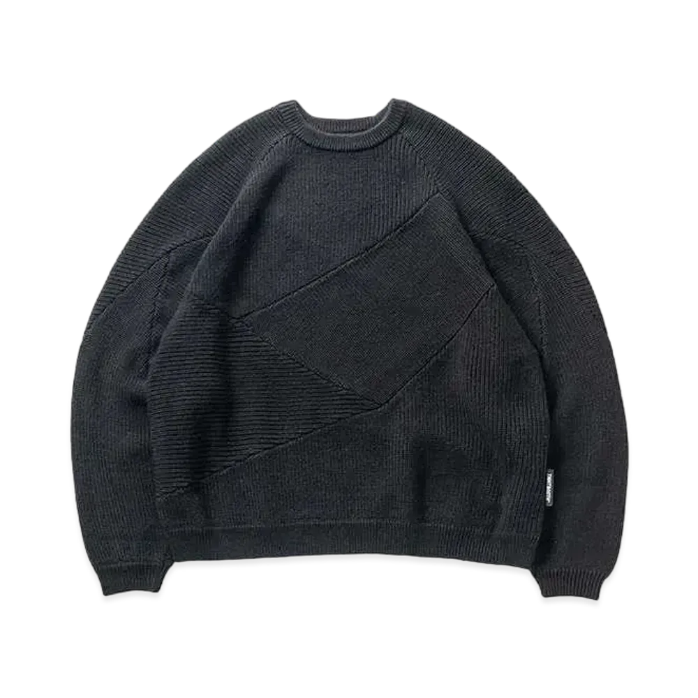 TIGHTBOOTH Splice Knit Sweater "Black"
