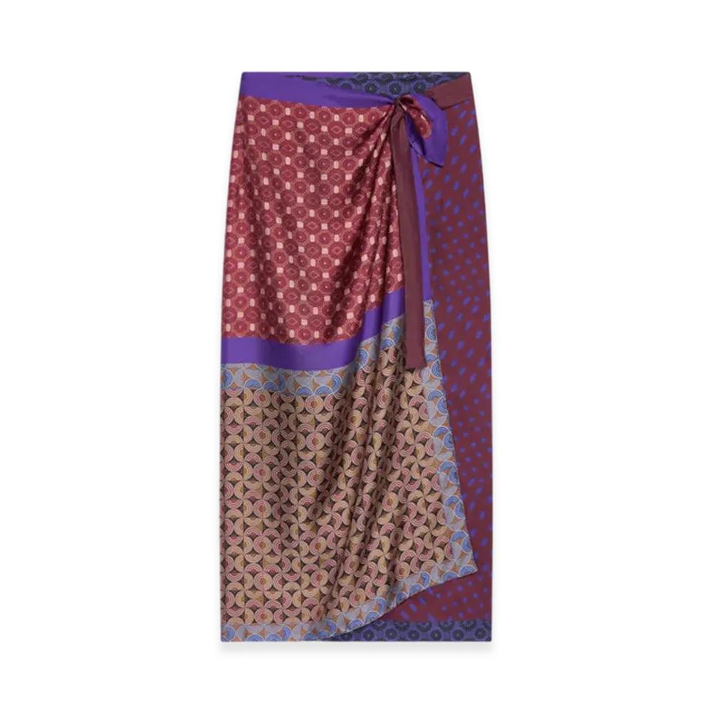 DRIES VAN NOTEN Women's Long Wrap Scarf-Skirt "Dessin B"