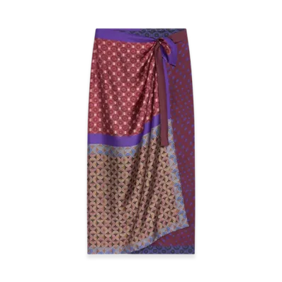 DRIES VAN NOTEN Women's Long Wrap Scarf-Skirt "Dessin B"