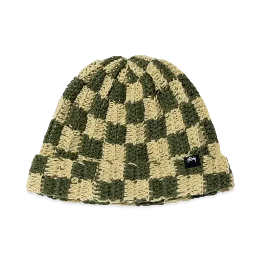 Stussy CROCHET CHECKER BEANIE "Olive"