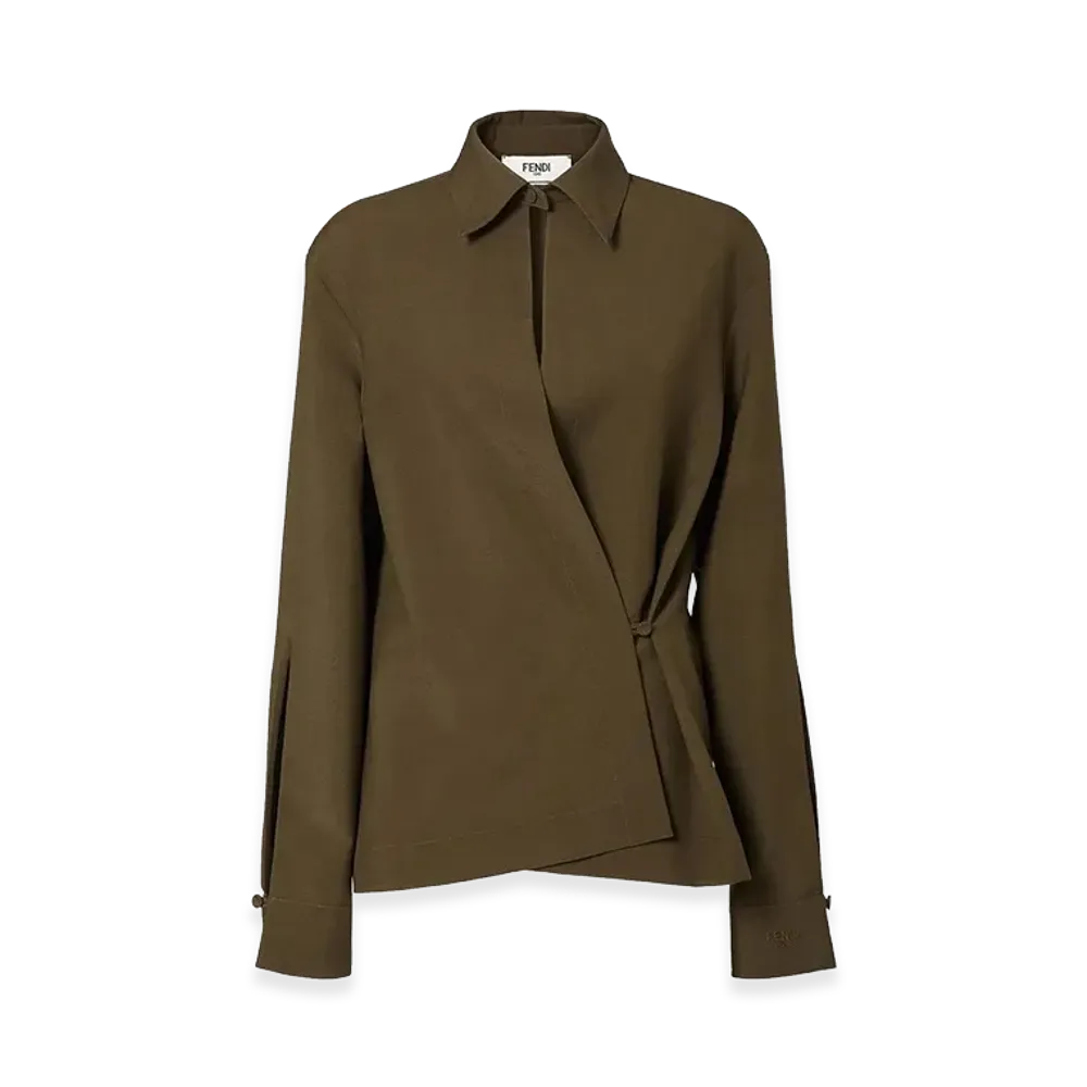 FENDI Women's Wool And Mohair Shirt "Green"
