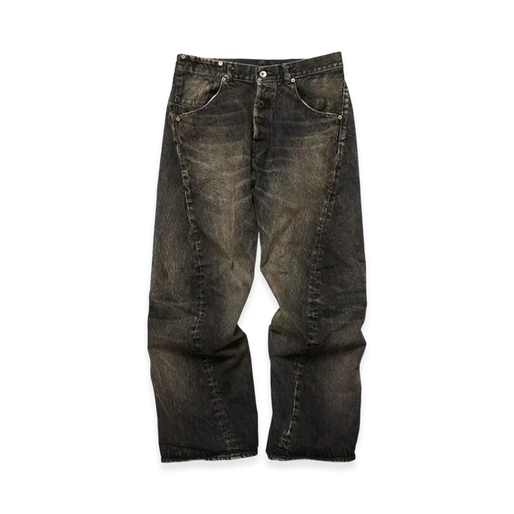 doublet Used Finish Denim Pants "Black"