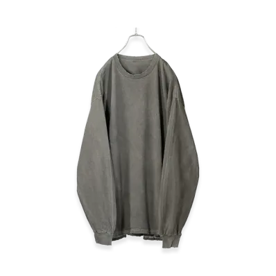 ANCELLM Embroidery Dyed LS T-Shirt 2 "Gray"