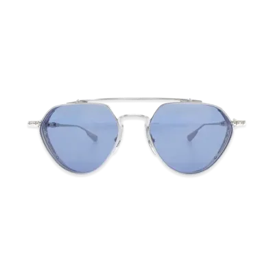 Chrome Hearts FREE RIDE Sunglasses "Silver/Blue"