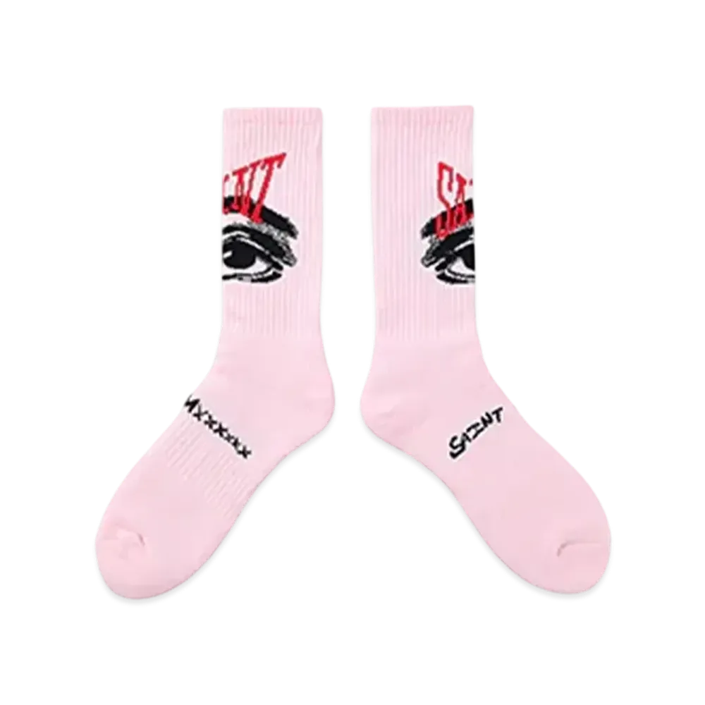 SAINT Mxxxxxx Socks/Eye "Pink" (25SS) SM-HR8-0000-103