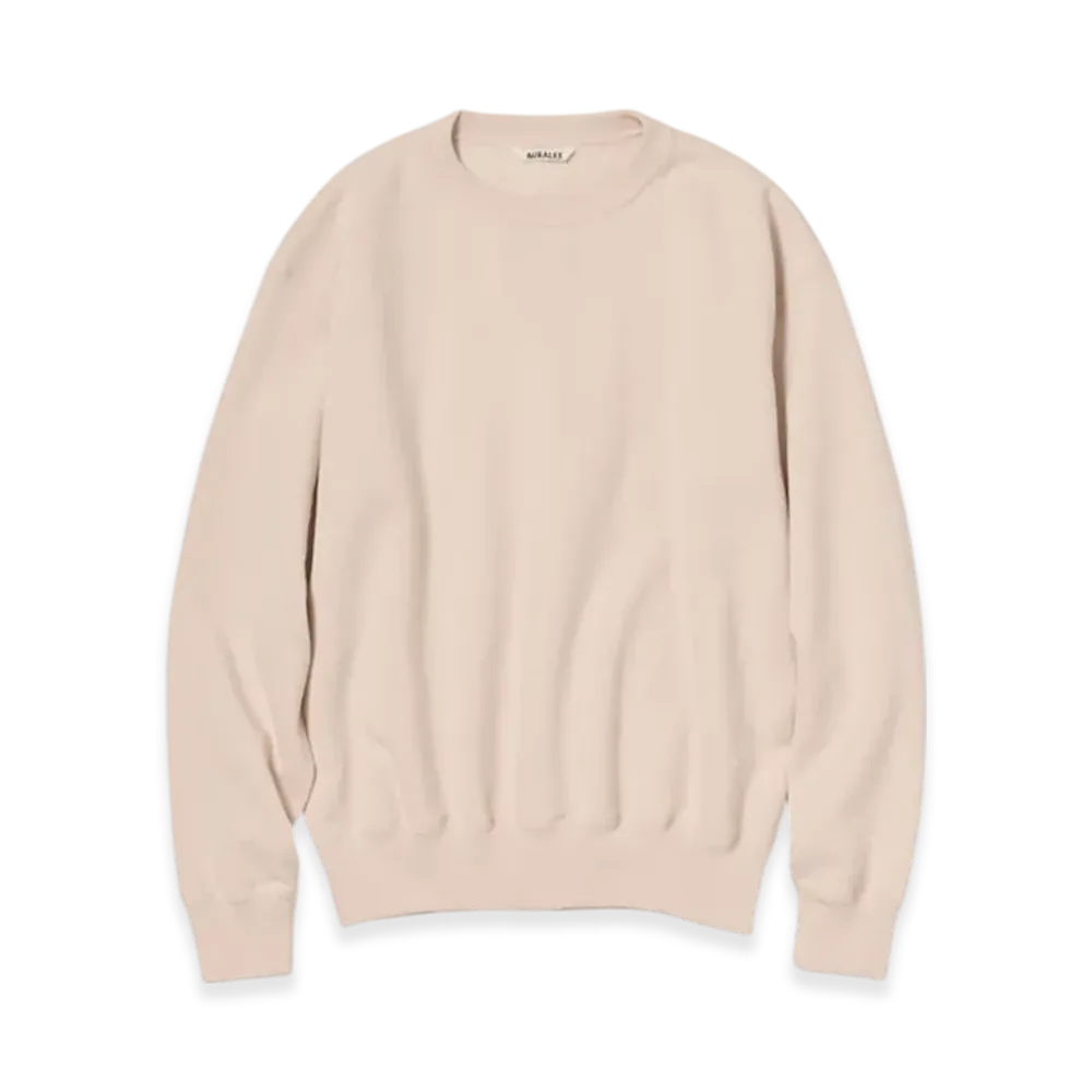 AURALEE Smooth Soft BD Sweat P/O "Dusty Pink"