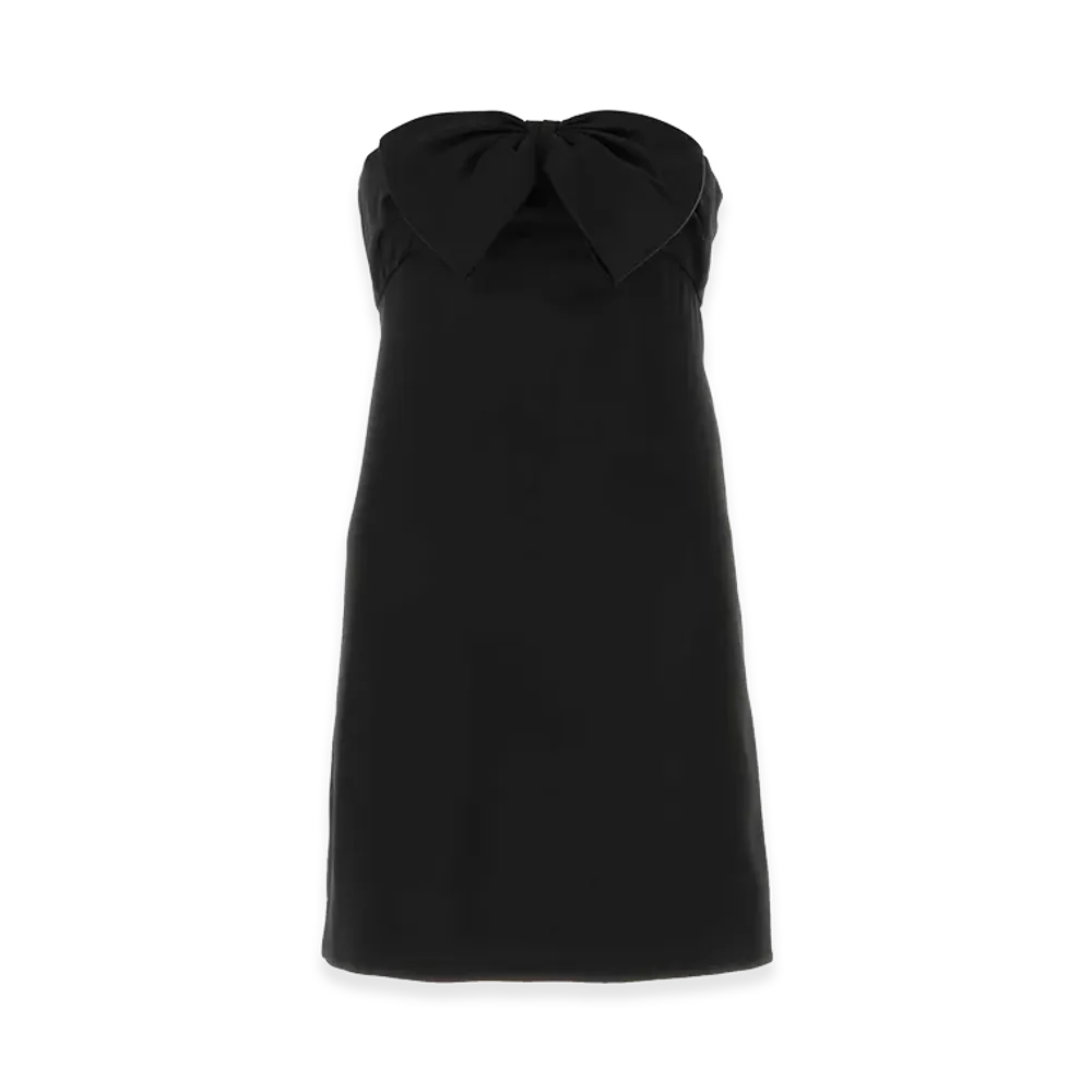 Saint Laurent Women's Satin Mini Dress "Black"