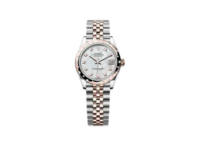 ROLEX Datejust 31mm Oystersteel & Everose Gold Diamond 278341RBR "White Mother-of-Pearl"