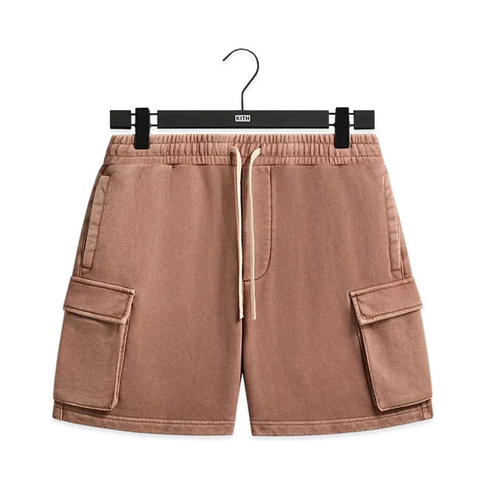 Kith 101 Sueded Fleece Fairfax Cargo Short "Dusty Mauve"