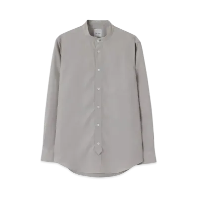 Paul Smith Solid Band Collar Shirt "LightGray"