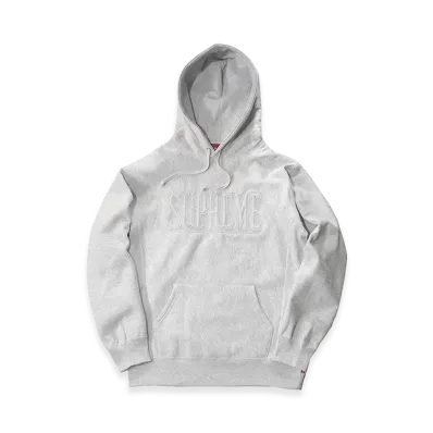 Supreme Embroidered Outline Hooded Sweatshirt (16FW) "Gray"