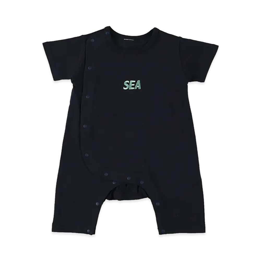 WIND AND SEA Kids Rompers "Navy"