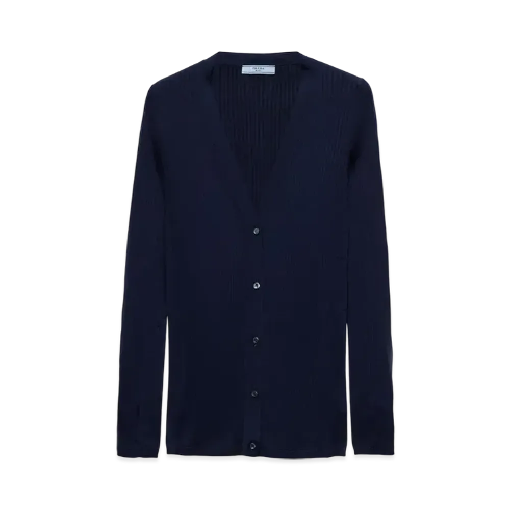PRADA Women's Cotton Cardigan "Navy"