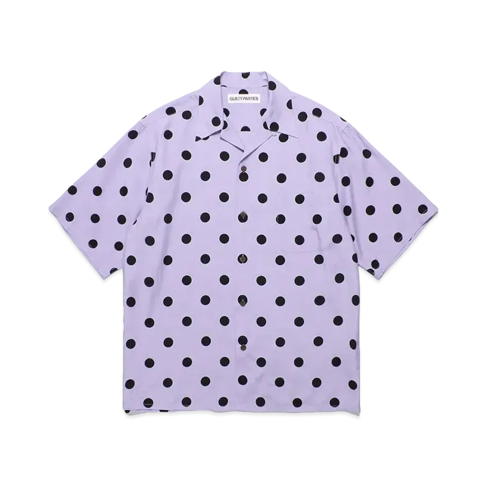 WACKO MARIA Dots Open Collar Shirt "Purple"