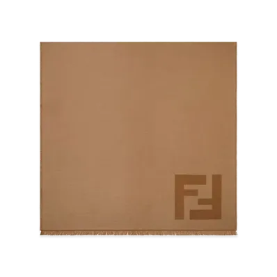 FENDI FF Macro Scarf "Beige"