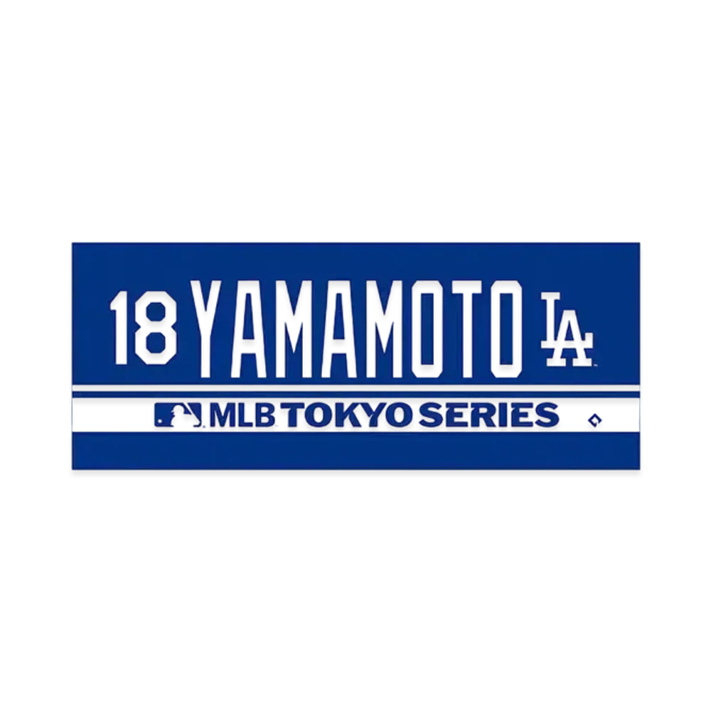 MLB Dodgers Yoshinobu Yamamoto Tokyo Series Opening Game Name & Number Jacquard Towel