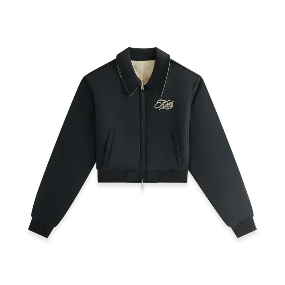 Kith Women's Reversible Landry IV Cropped Bomber Jacket "Black"
