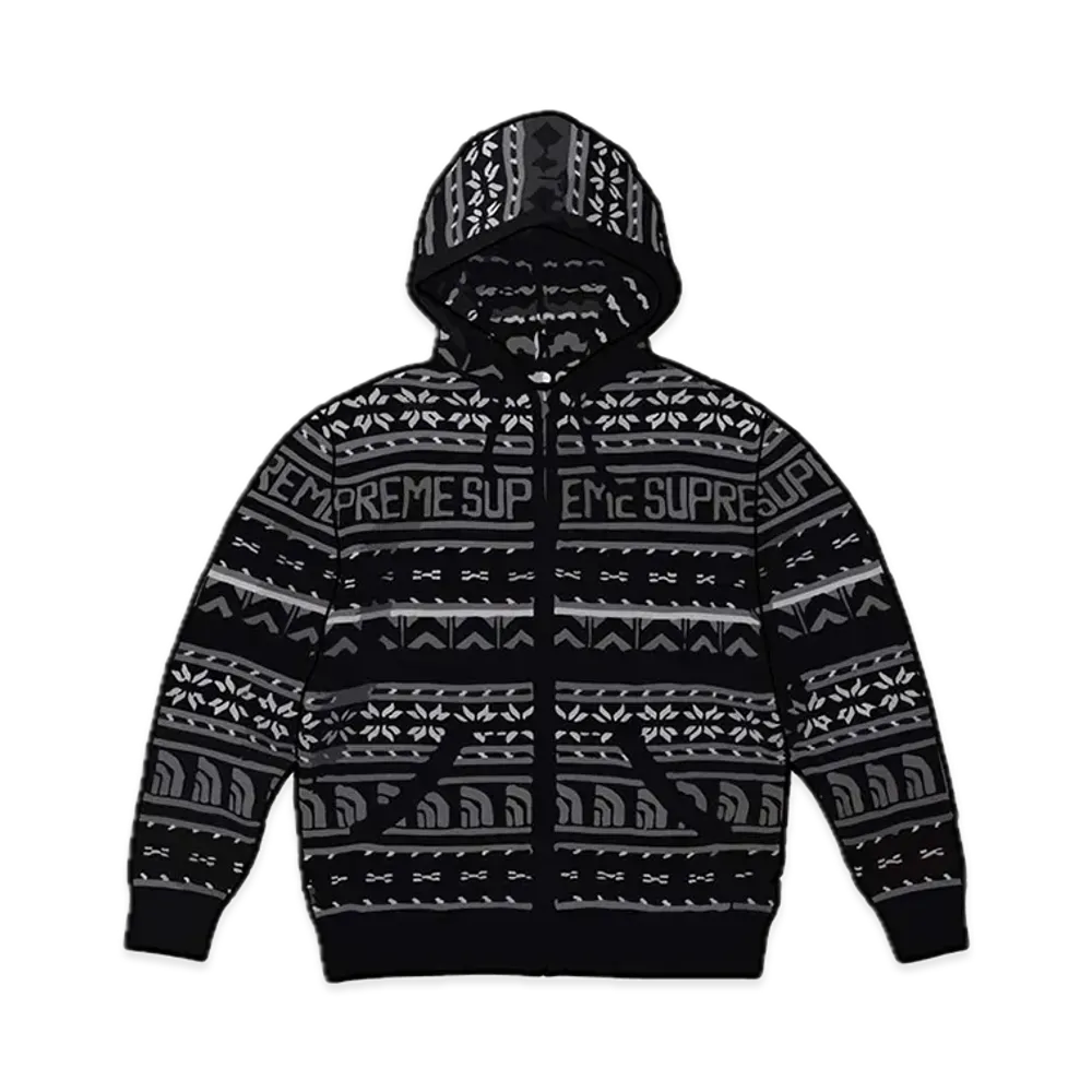 Supreme x The North Face Zip Up Hooded Sweater "Black"