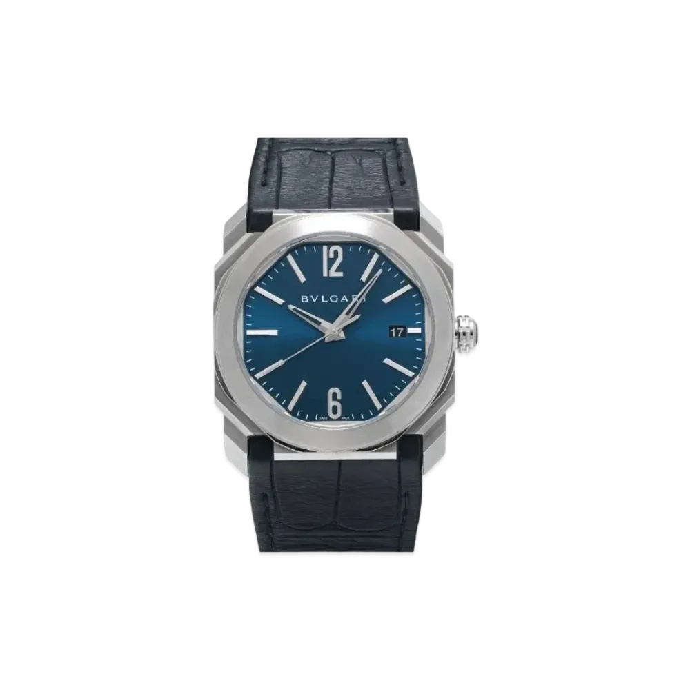 BVLGARI Octo Solo Tempo "Blue/Stainless Steel/Dark Blue"