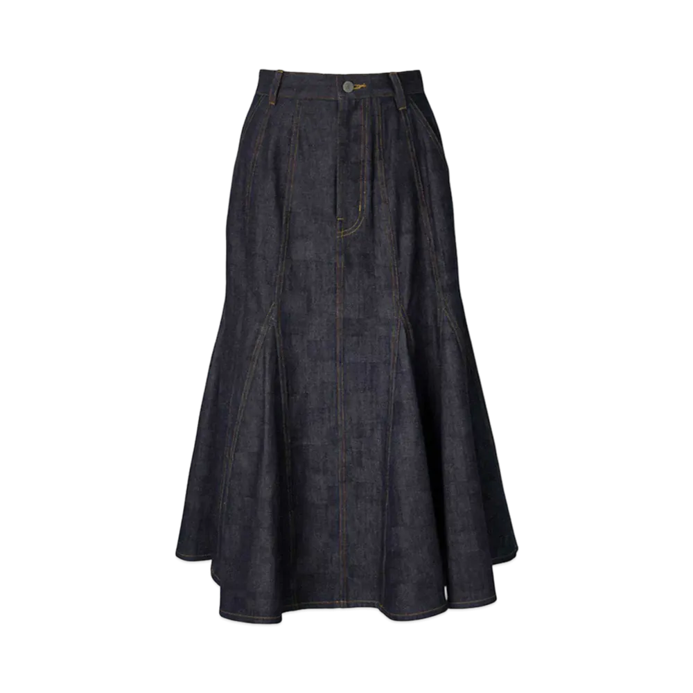 ANREALAGE AZ Denim Skirt "Indigo"