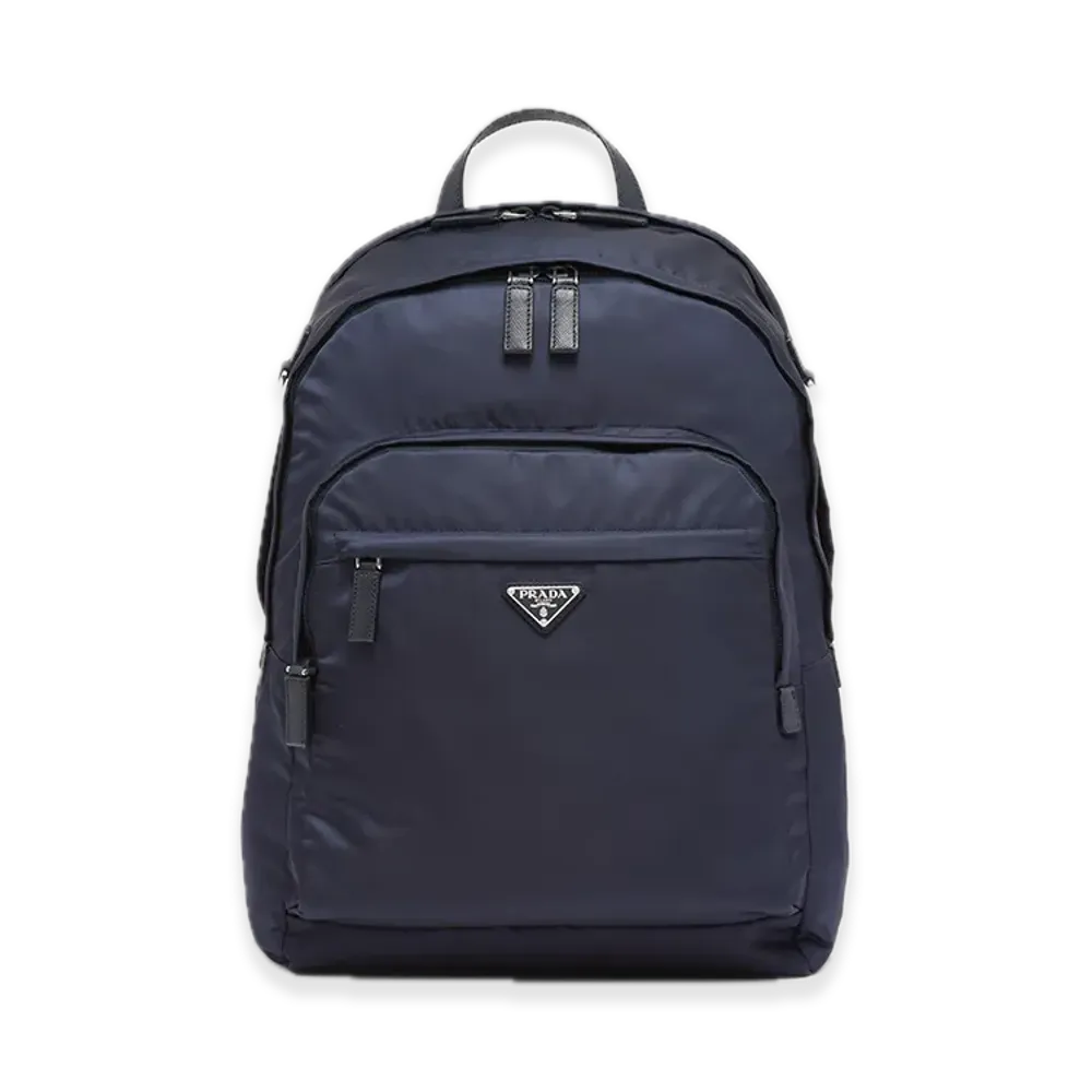 PRADA Re-Nylon x Saffiano Leather Backpack "Navy"