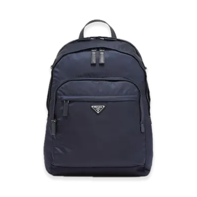 PRADA Re-Nylon x Saffiano Leather Backpack "Navy"