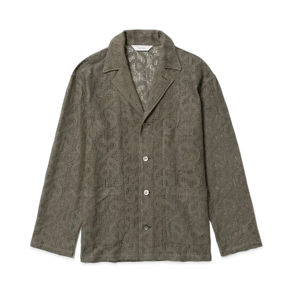 Sasquatchfabrix Love & Peace Lace Lapel Jacket "Olive"