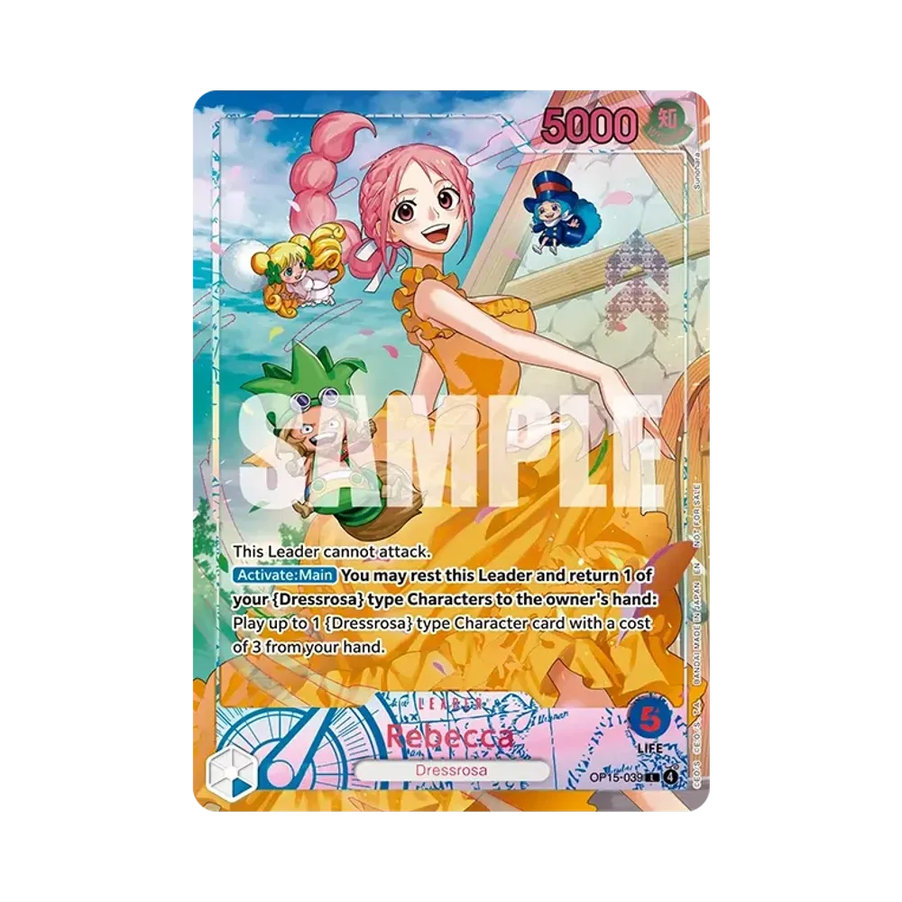 レベッカ L :トップ8 :未開封 [OP15-039]【英語版】(プロモーションカード「メラメラの実 コロシアム ヨーロッパ」)
