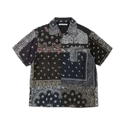 Children of the discordance BANDANA PATCH WORK SS SHIRT "BLACK"